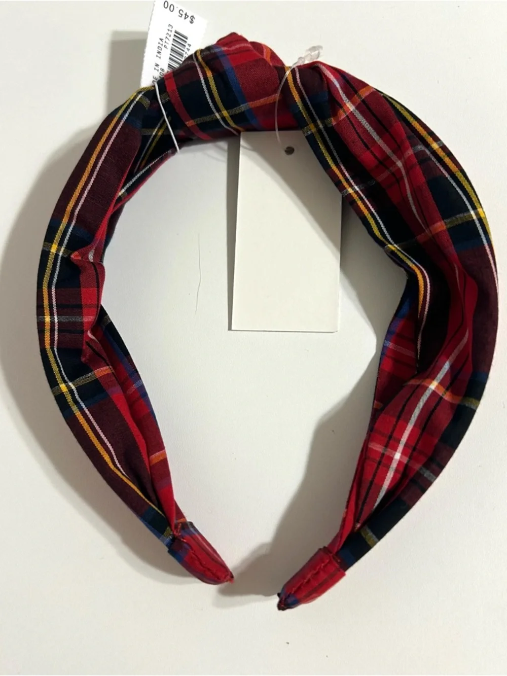 NWT J. Crew Tartan Knotted Headband